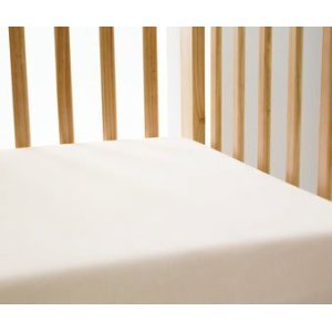 Dudu N Girlie Travel Cot Cotton Jersey Fitted Sheets, 65 x 95 cm (Pack of 2, Cream)