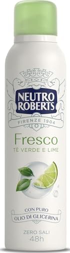 Neutro Roberts Deodorante Spray Fresco Verde, Té Verde e Lime, 150ml