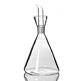  Aceitera antigoteo de 1 litro clásica Transparente de Cristal para Cocina Basic - LOLAhome