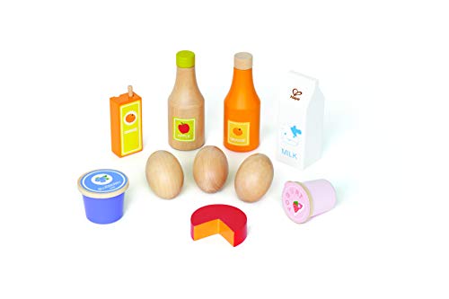 Hape - E3108 - Jeu d'Imitation en Bois - Cuisine - Produits frais