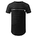Produktbild SANFASHION Herren T Shirt Mode Casual Patchwork Reissverschluss Tank Top Kurzarm Rundhals Funky Unterhemden