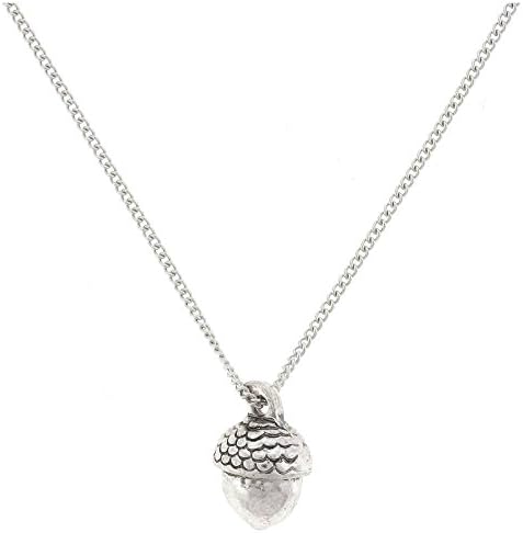 PYNK Jewellery Antique Silver Oaktree Acorn Pendant Necklace Chain