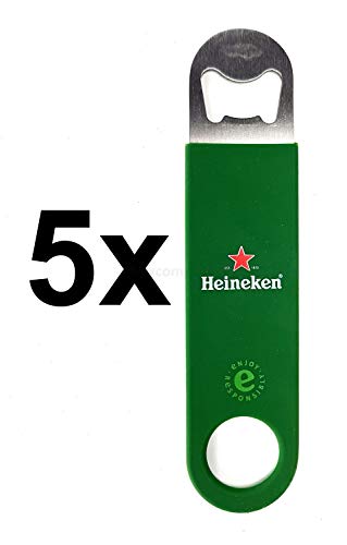 Preisvergleich Produktbild Heineken Flaschenöffner Gummierter Griff Aktion - 5 Stück