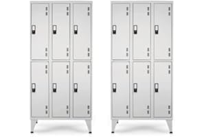 TTAMG Pack 2 Taquillas Metálicas Triples 6 Puertas 1900x900x500 mm Estándar