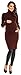 Zeta Ville Women's Maternity Stretch Warm Knit Bodycon Dress Polo Neck - 417c (Brown, 8/12)