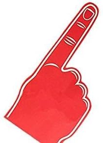 Giant Foam Hand Palm Printed EVA Pointy Finger Glove (Red - Set of 5)