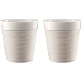 Bodum Bistro - Set de 2 tazas de porcelana, 0,17 l, color blanco crema