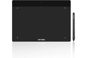 ‎XP-PEN XP-PEN Deco Fun L Grafiktablett, 25,4 x 15,2 cm, mit passivem Eingabestift, 8192 Stufen und 60-Grad-Neigungen, kompatibel mit Mac Windows Chrome OS und Android, Schwarz