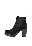 Fersenlasche Fritzi aus Preussen Damen Lexi Chunky Heel Pumps, Schwarz (Black Micro 183), 37 EU