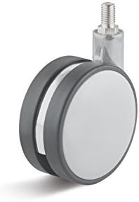 Apparatus wheels Office roller Double castor Plastic Threaded pin M10x15 mm Ø 80 mm