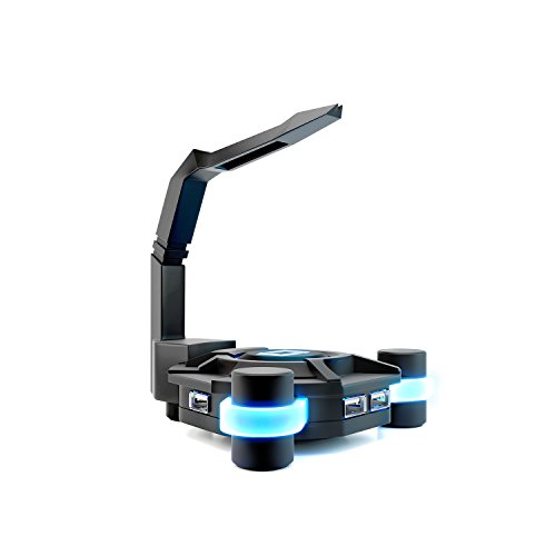 Lioncast MB10 Maus Bungee mit USB-Hub und Blue Light-Technologie (4x USB 2.0) Schwarz - 4