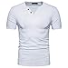 Produktbild UJUNAOR Basic T-Shirt Herren Slim Fit Business Casual Kurzarm Unterhemd V-Ausschnitt Tee Shirt Bluse(Weiß,Small)