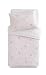PMP Printed Bedding Set, Duvet Cover and Pillowcase Stars Design 100 x 140 cm Pink