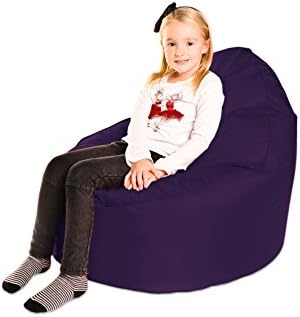 Large Childrens Bean Bag Cup Chair Cover ONLY - Kids Teen Beanbag Seat - Indoor Outdoor - Waterproof - Snuggle Cloud in Purple - Cover ONLY
