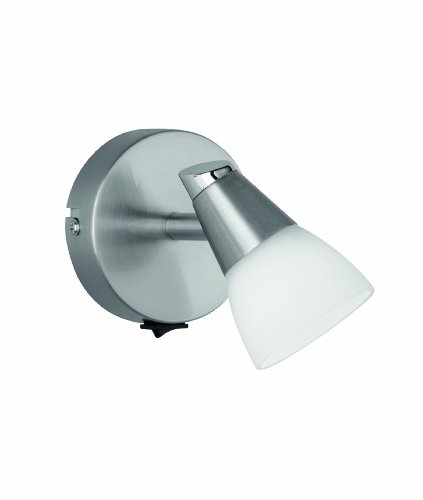 Reality Leuchten R8811-07 Halogen-Wandspot, EEK D, inkl. 1x G9, mit Drehgelenk, in nickel matt, Glas in weiß - 3