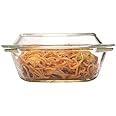 Femora Borosilicate Serving Bowl | 1 Year Warranty | Glass Casserole Set, Glass Bowl with Lid, Microwave Safe Bowl Set, Dishwasher and Freezer Safe, Deep Round (Pack of 1-2000ML)