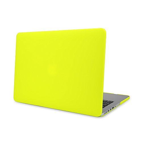 Batianda – 3 in 1 MacBook Pro 15 Gehäuse (keine Retina) Matte Ultra dünne Hard Case Cover & Tastaturabdeckung und Display Schutz für MacBook Pro 15,4 Zoll Non Retina [Modelle: A1286] – Neon Gelb - 2