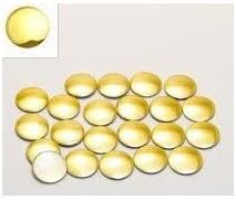 Hot Fix Forms Round, Metal, Gold, 6 mm, 48-Piece
