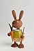 Produktbild Osterdeko Osterhasenfigur "Hase Wanderer" Figur aus Holz, handgemacht, Volkskunst aus dem Erzgebirge als Dekoration für Ostern, 12 cm