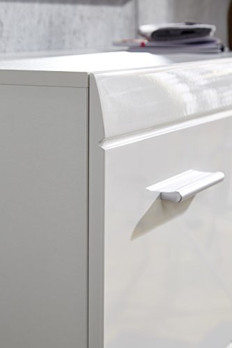 Germania 3523-84 Schuhschrank mit Hochglanz-Fronten GW-Adana in Weiß, 134 x 120 x 36 cm (BxHxT) - 2