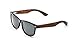 Produktbild ORIGINAL TORGOVE® Wayfarer Sonnenbrille mit Bambus Bügeln - polarisiert UV400 - Holz - Retro Vintage / Damen / Herren / Unisex(Schwarz)