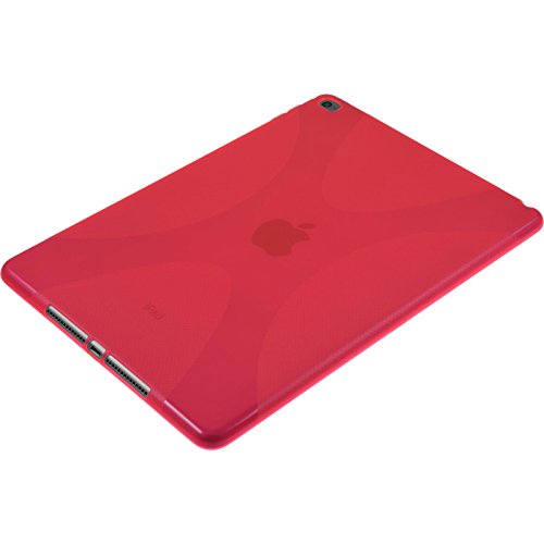 PhoneNatic Case für Apple iPad Air 2 Hülle Silikon pink X-Style Cover iPad Air 2 Tasche + 2 Schutzfolien - 6