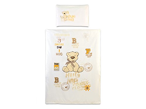 Sei Design high quality children bedding, 2 pcs.: duvet cover 100 x 135 cm + pillowcase 40 x 60 cm, with zipper, pure cotton, for a healthy sleeping environment