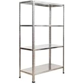 Galvanizraf 4 Layer Galvanized Steel Rack Archive Rack Warehouse Rack Pantry Rack 31x60x150