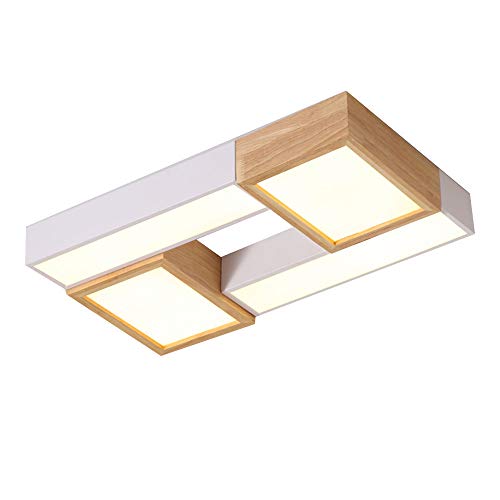 Led Ceiling Lights Wood And Metal White Ceiling Lamp 6000k