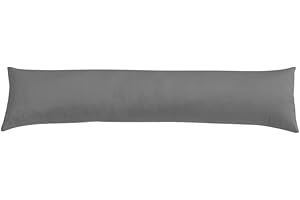 EXCLUSIVELY DESIGNED BY BRIT COTTON Brit Cotton Door Draught Excluder Filled With Hollow fiber Door or Window Draft with Plain Cover Guard, Energy Saver (Grey, Pack of 1)