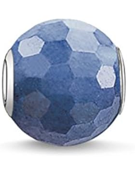 Thomas Sabo Damen-Bead Dumortierit Karma Beads 925 Sterling Silber blau K0091-624-1