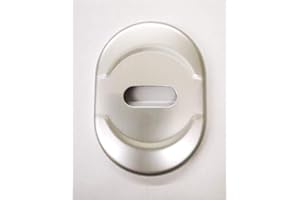 EFFEDIELLE Mostrina in alluminio foro doppia mappa colore acciaio cromo satinato argento -placca per porta blindata,placchetta-borchia ATRA-DIERRE(mm.h.86x62) Compatibile con altre marche di serrature