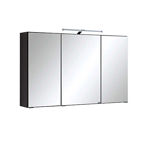 3D Spiegelschrank in Anthrazit LED Beleuchtung Breite 100 cm Pharao24 - 4