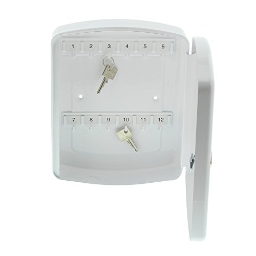 BURG-WÄCHTER, Schlüsselbox, 24 Haken, Stahlblech, Höhe: 255 mm, KB 24 W, Weiß - 4