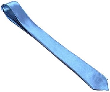 Slim Satin Narrow Skinny Tie Ties - Various Colours (Corn Flower Blue)