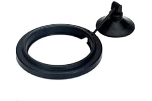 JIZIAN 2Pcs Black Fish Feeding Ring, Floating Tropical Fish Food Ring Aquarium Fish Tank Suction Cup Pet Supplies Food Tray Feeder Floating Station Aquarium Feeder Accessories
