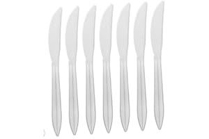 COSECHA PRIVADA Pack 100 Cuchillos Rutilizables - Envio 24 h - Reutilizable - Alta Resistencia, Cubiertos Reusable para Cumpleaños, Picnics, Fiestas, Buffets, Bodas, Catering, Barbacoas. (100, Cuchillo)