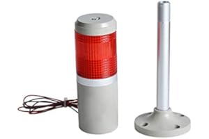 Vogueing Tool 12V Red Normally Bright LED Warning Light Silent Alarm Beacon Light for Automotive, Workship and Residential Area