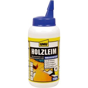 Preisvergleich Produktbild UHU 6 x Holzleim Wasserfest D3 Flasche 750g