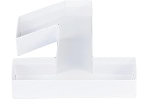 WENPACK 20.8cm Fillable Cardboard Number Paper Mache Shaped Container Birthday Party Tray(White, 1)