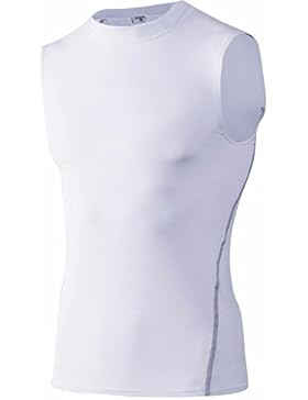 YiZYiF Herren Ärmelloses Kompressionsshirt Cool Compression Outdoor Fitness T-Shirt Tank Top Größen in M, L, XL...