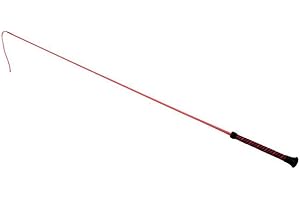 HORKA Fusta de doma roja, de goma y duradera, para caballos