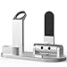Produktbild 3-in-1 Ladeständer mit rutschfester Silikonunterseite, für Apple Watch Serie 3/2/1, für iPhone 8 Plus/7 Plus/7, für Nike+, für Airpods, Handy und Tablet, silber