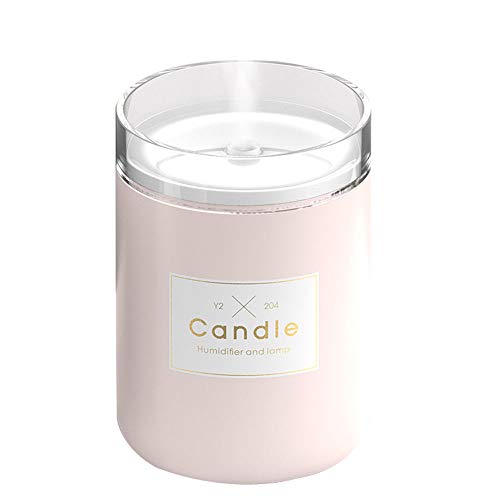 5ALL Aroma humidifier Desktop candlestick glow Aromatherapy Diffuser Usb charging car Electric Ultrasonic Humidifier Adjustable Mist Mode and Waterless Automatically Shut-off