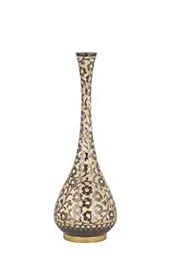 YUGEN Metal Vases (Large, Brown)