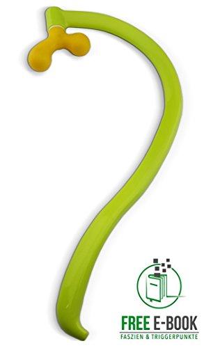 MassageEngel - Der Original Triggerpunkt Massagestab zur Behandlung von Rückenschmerzen, Schulterschmerzen und Nackenschmerzen - Effektive Triggerpunkt -Selbst-Massage mit drehbarem Kopf