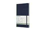 La agenda azul zafiro de Moleskine cubre un período de 18 meses, exactamente de julio de 2019 a diciembre de 2020; óptimo para marcar tus notas y tareas