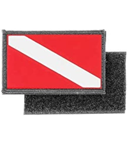 Skin Diver Aufnäher Bestickt Mit Taucher-Flagge – 8,9 Cm Zum Aufbügeln Oder Aufnähen