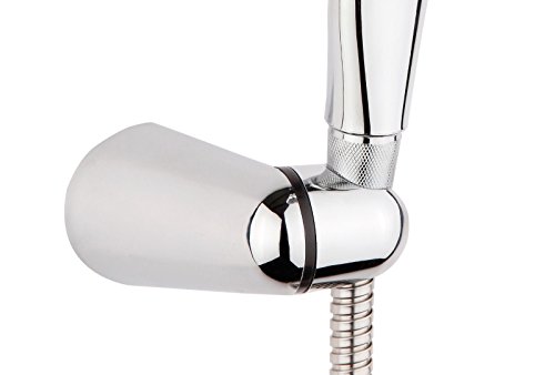 Brause-Set, Handbrause mit 3 Strahlarten, Durchmesser 70 mm mit Antikalk-Noppen, Metall Brause-schlauch 125 cm und 1/2″-Anschluss, Wandhalter aus ABS inkl. Befestigungsmaterial - 3