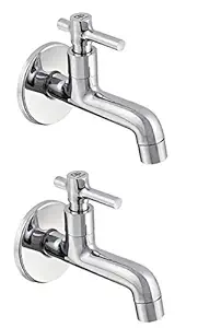 QUICK SILVER Brass Long Body Tap Tarim Bathroom Faucet Water Tap Bathroom Accessories Taps and Faucets Brass Faucet Bathroom Fittings || Chrome Finish || Pack of 2 PCS